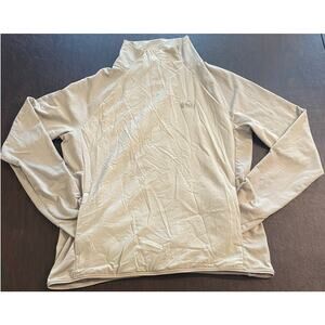 REI Co-op Insulated Pullover Mock Neck Beige Med Outdoor Fleece Utility Gorpcore
